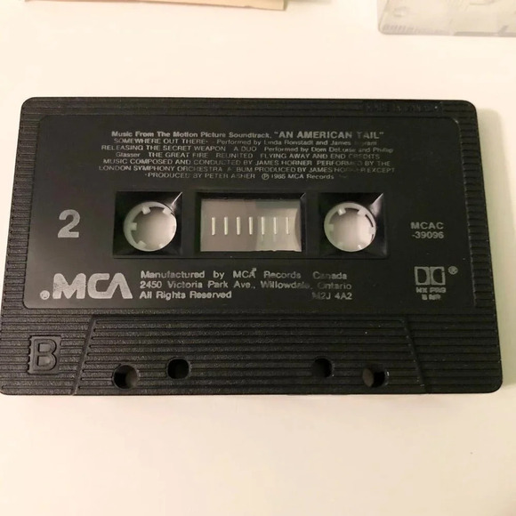 Vintage 1986 An American Tail  Music Motion Picture Soundtrack Cassette Tape - Picture 7 of 10